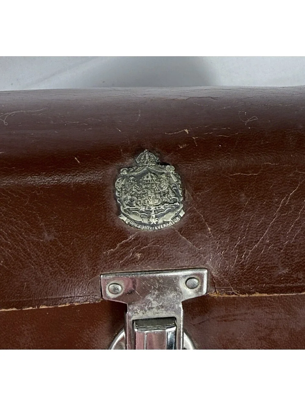 Vtg Swedish Royal Leather Case Latch Close Camera Binocular “Kungl Hovleverantor